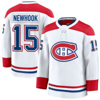 Montreal Canadiens #15 Alex Newhook Away Premium White Jersey