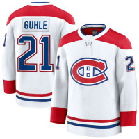 Montreal Canadiens #21 Kaiden Guhle Away Premium White Jersey