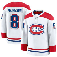 Montreal Canadiens #8 Mike Matheson Away Premium White Jersey