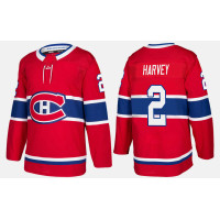 Montreal Canadiens #2 Retired Doug Harvey Home Red Jersey