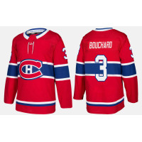 Montreal Canadiens #3 Retired Emile Bouchard Home Red Jersey