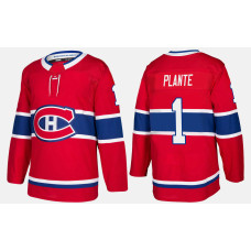 Montreal Canadiens #1 Retired Jacques Plante Home Red Jersey