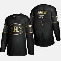 Men's Montreal Canadiens Howie Morenz #7 2019 Golden Edition Black Retired Player Jersey