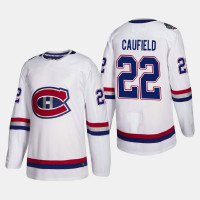 Montreal Canadiens Cole Caufield #22 2021 Heritage Authentic White Jersey