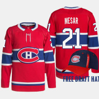 Filip Mesar Montreal Canadiens 2022 Draft Red Home Jersey Authentic Primegreen