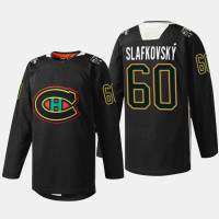 Montreal Canadiens #60 Juraj Slafkovsky 2022 Draft Black Jersey Hispanic Heritage