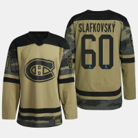 Montreal Canadiens #60 Juraj Slafkovsky 2022 Draft Camo Jersey Military Appreciation
