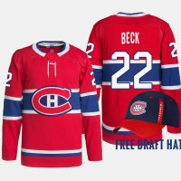 Owen Beck Montreal Canadiens 2022 Draft Red Home Jersey Authentic Primegreen