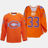 Montreal Canadiens Indigenous Celebration Night Patrick Roy Orange Warmup Jersey