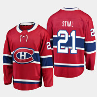 Men's Montreal Canadiens Eric Staal #21 Home 2021 Red Jersey