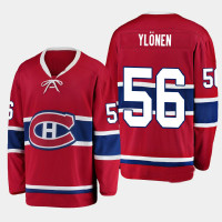 Men's Montreal Canadiens Jesse Ylonen #56 Heritage 2021 Red Jersey