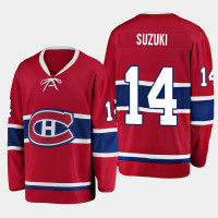 Men's Montreal Canadiens Nick Suzuki #14 Heritage 2021 Red Jersey