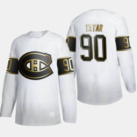 Men's Montreal Canadiens Tomas Tatar #90 Golden Edition White Authentic Jersey