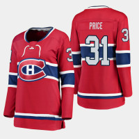Women's Montreal Canadiens #31 Carey Price Home Breakaway Player Red Jersey
