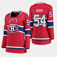Women's Montreal Canadiens #54 Charles Hudon Home Breakaway Player Red Jersey