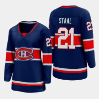 Women Montreal Canadiens Eric Staal #21 2021 Reverse Retro Blue Jersey