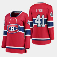 Women's Montreal Canadiens #41 Paul Byron Home Breakaway Player Red Jersey