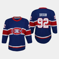 Youth Montreal Canadiens Jonathan Drouin #92 Reverse Retro Special Edition Replica 2020-21 Royal Jersey