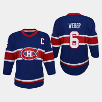 Youth Montreal Canadiens Shea Weber #6 Reverse Retro Special Edition Replica 2020-21 Royal Jersey