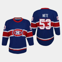 Youth Montreal Canadiens Victor Mete #53 Reverse Retro Special Edition Replica 2020-21 Royal Jersey
