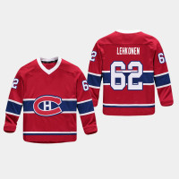Youth Montreal Canadiens Artturi Lehkonen #62 Replica Player Home Red Jersey