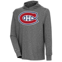 Montreal Canadiens Antigua Saga Pullover Hoodie - Heather Black