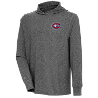 Montreal Canadiens Antigua Saga Pullover Hoodie - Heather Black