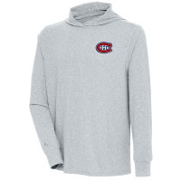 Montreal Canadiens Antigua Saga Pullover Hoodie - Heather Gray