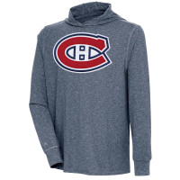 Montreal Canadiens Antigua Saga Pullover Hoodie - Heather Navy