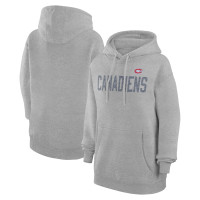 Montreal Canadiens G-III 4Her by Carl Banks Women's Dot Print Pullover Hoodie - Heather Gray
