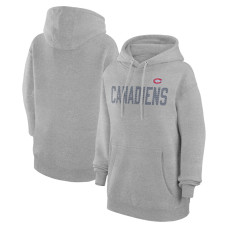 Montreal Canadiens G-III 4Her by Carl Banks Women's Dot Print Pullover Hoodie - Heather Gray