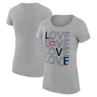 Montreal Canadiens G-III 4Her by Carl Banks Women's Hockey Love Fitted Heather Gray T-Shirt