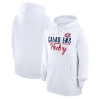 Montreal Canadiens G-III 4Her by Carl Banks Women's Team Fleece Pullover White Hoodie