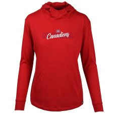Montreal Canadiens Levelwear Women's Vivid Long Sleeve Hoodie T-Shirt - Red