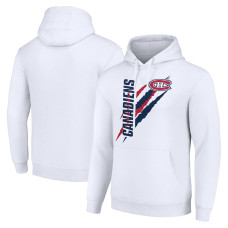 Montreal Canadiens Starter Color Scratch Fleece Pullover White Hoodie