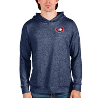 Montreal Canadiens Antigua Team Absolute Pullover Hoodie - Heathered Navy