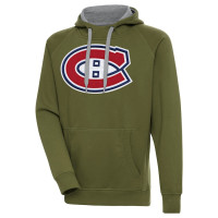 Montreal Canadiens Antigua Victory Pullover Hoodie - Olive