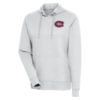 Montreal Canadiens Antigua Women's Action Chenille Pullover Hoodie - Heather Gray