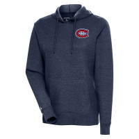 Montreal Canadiens Antigua Women's Action Chenille Pullover Hoodie - Heather Navy