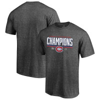 Montreal Canadiens 2021 Stanley Cup Semifinal Champions Locker Room T-Shirt - Heathered Charcoal