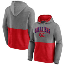 Montreal Canadiens Block Party Classic Arch Signature Pullover Hoodie - Heathered Gray/Red