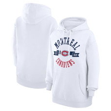 Montreal Canadiens G-III 4Her by Carl Banks Women's City Graphic Fleece Pullover White Hoodie