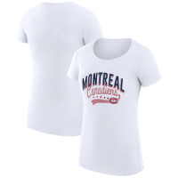Montreal Canadiens G-III 4Her by Carl Banks Women's Filigree Logo Fitted T-Shirt - White
