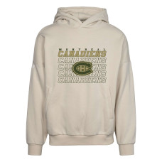Montreal Canadiens Levelwear Contact Down The Line Pullover Hoodie - Cream