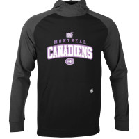 Montreal Canadiens Levelwear Hockey Fights Cancer Uproar Raglan Black Pullover Hoodie