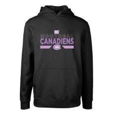 Montreal Canadiens Levelwear Youth Hockey Fights Cancer Podium Fleece Black Pullover Hoodie