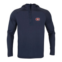 Montreal Canadiens Levelwear Zander Insignia Core Quarter-Zip Pullover Navy Hoodie
