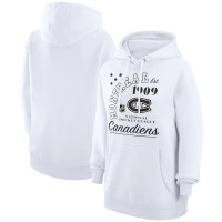 Montreal Canadiens Starter Arch City Team Graphic Fleece Pullover White Hoodie