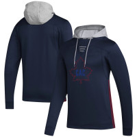 Montreal Canadiens adidas Refresh Skate Lace AEROREADY Pullover Navy Hoodie